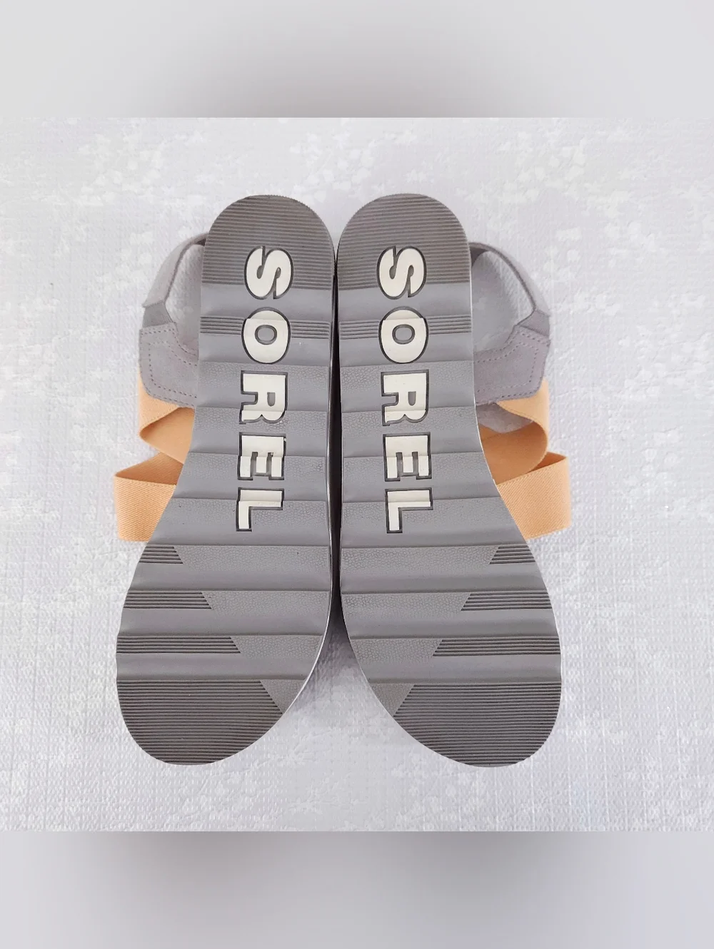 SOREL Cameron Flatform Slingback Platform Sandals US 10 Chrome Grey Chalk - Picture 10 of 11